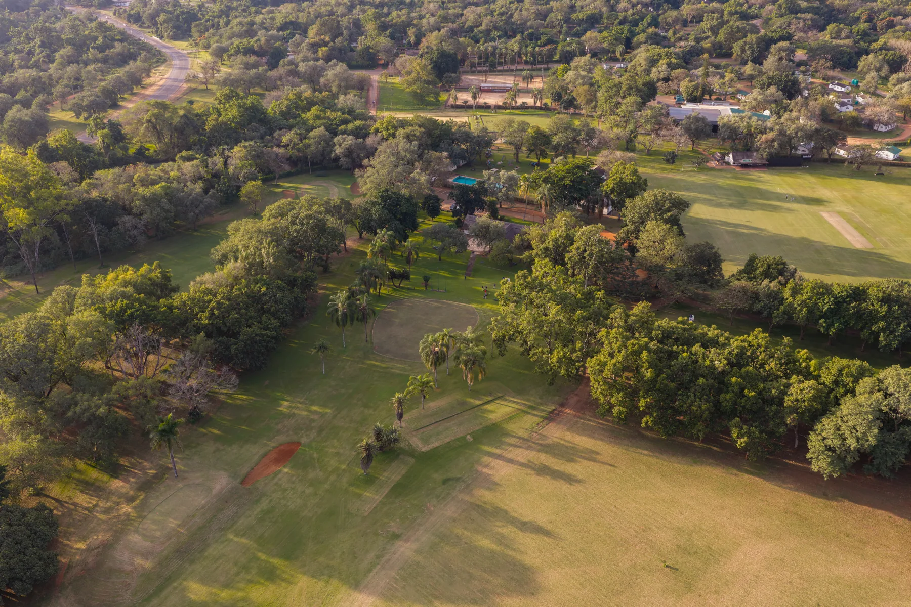 The parkland course from the air