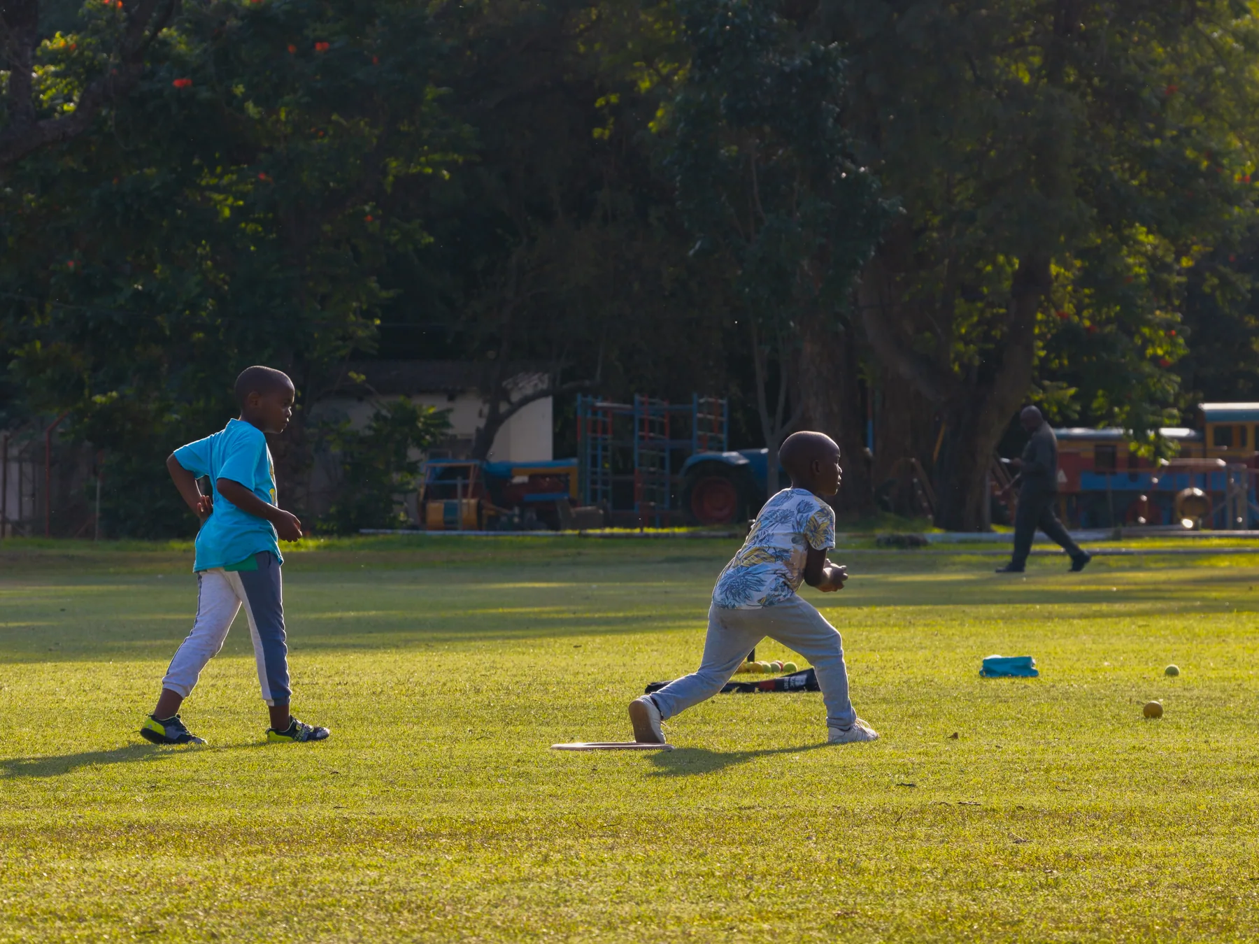 Young players on the field