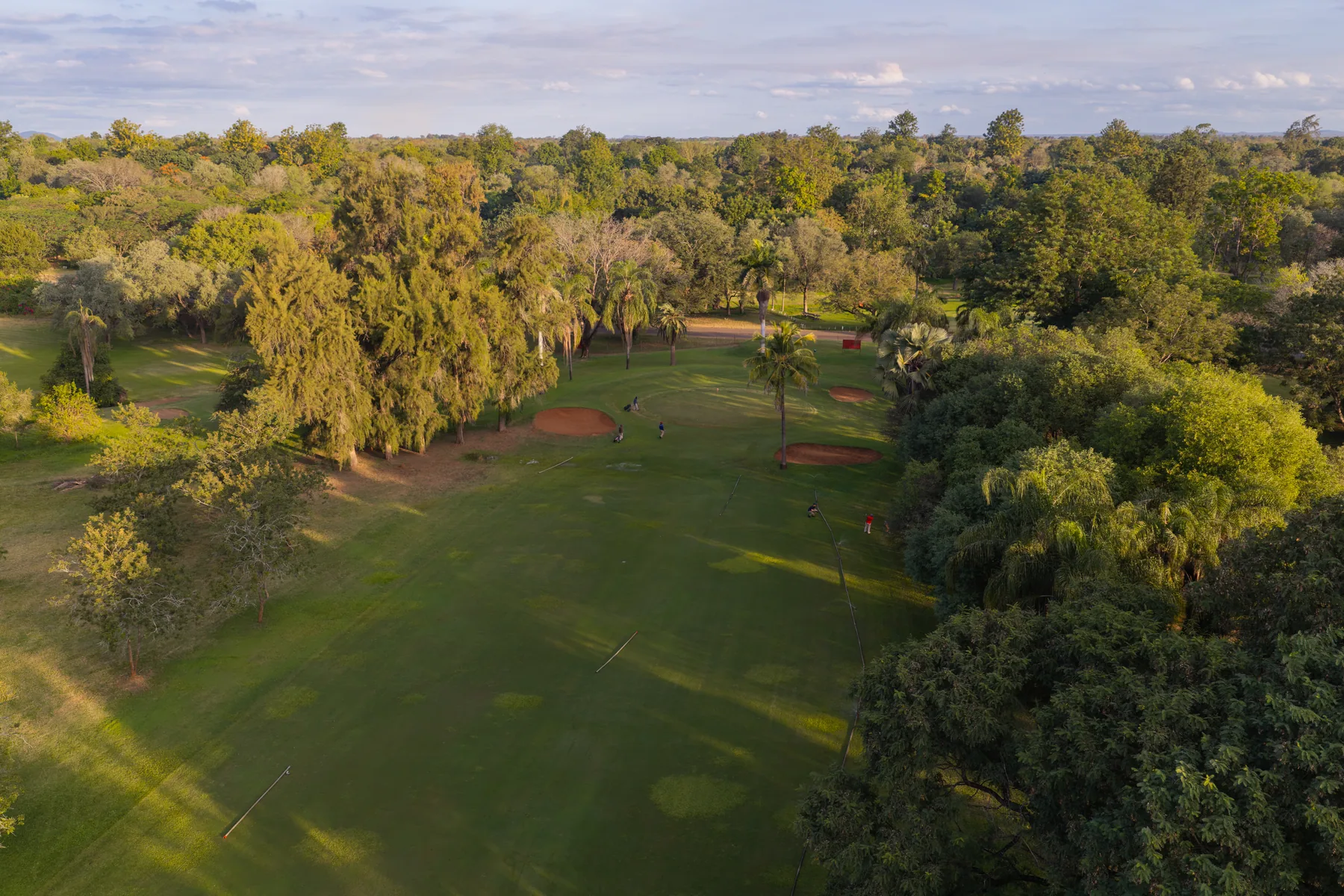 The parkland course from the air