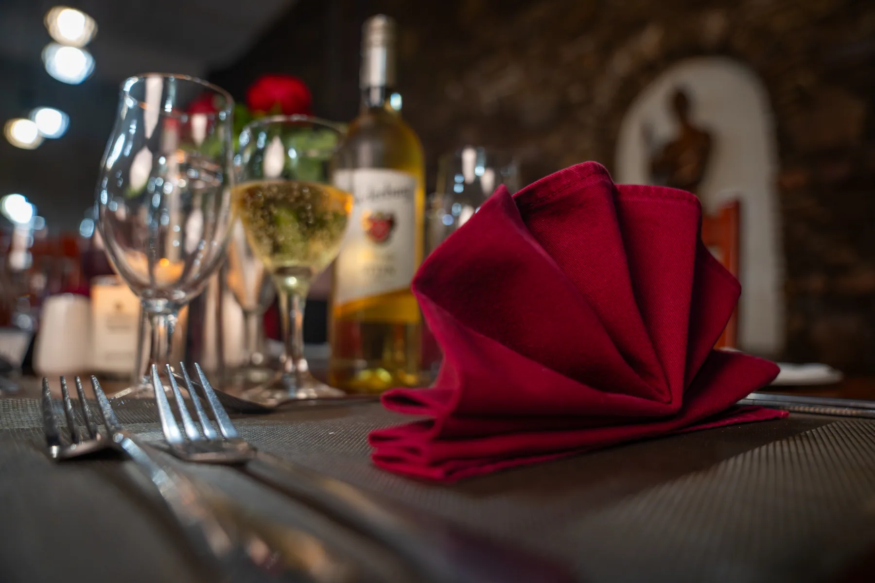 A table set for dinner