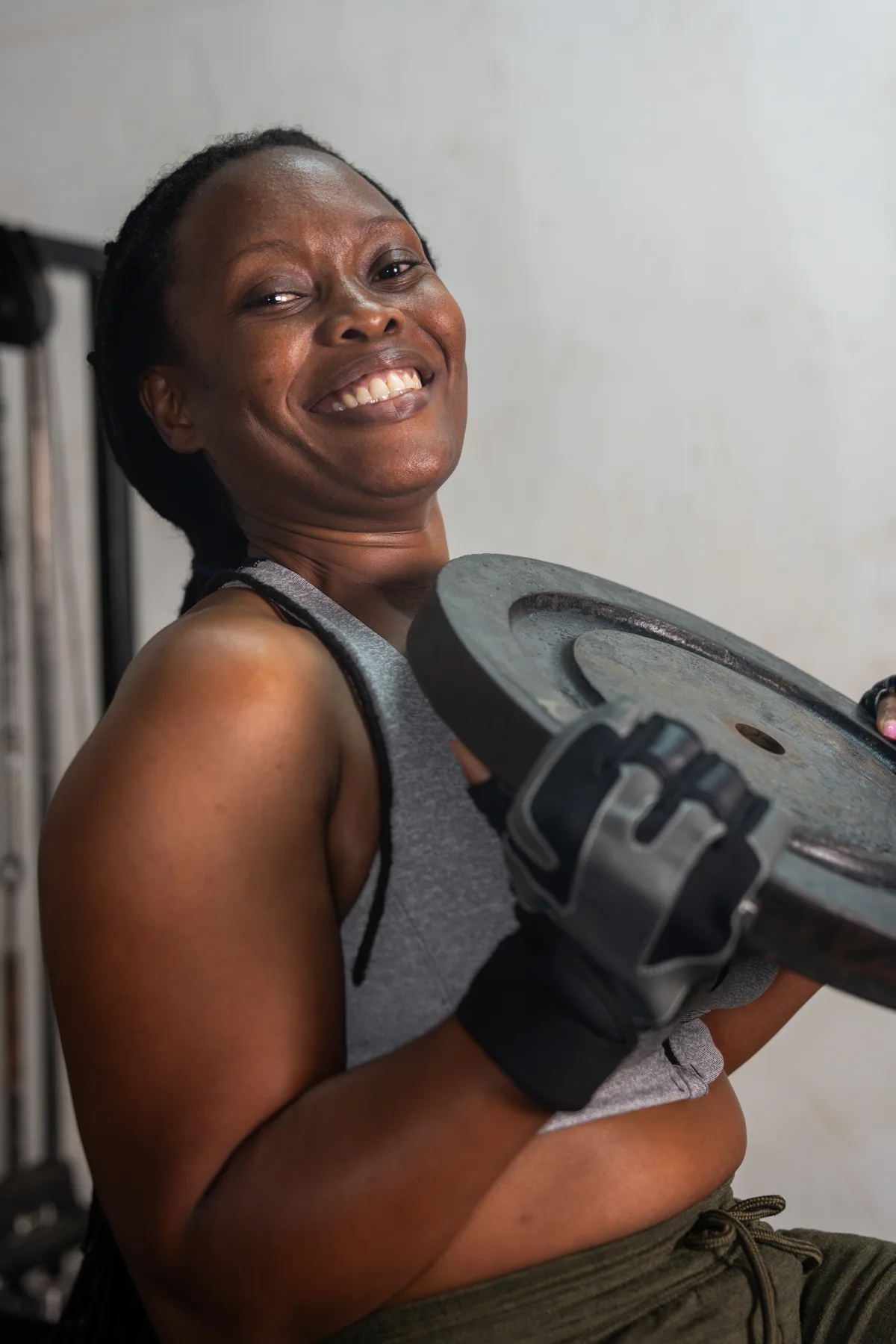 Training in the club gym