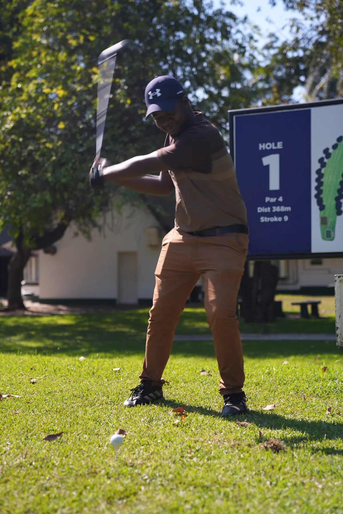 Teeing off at the first